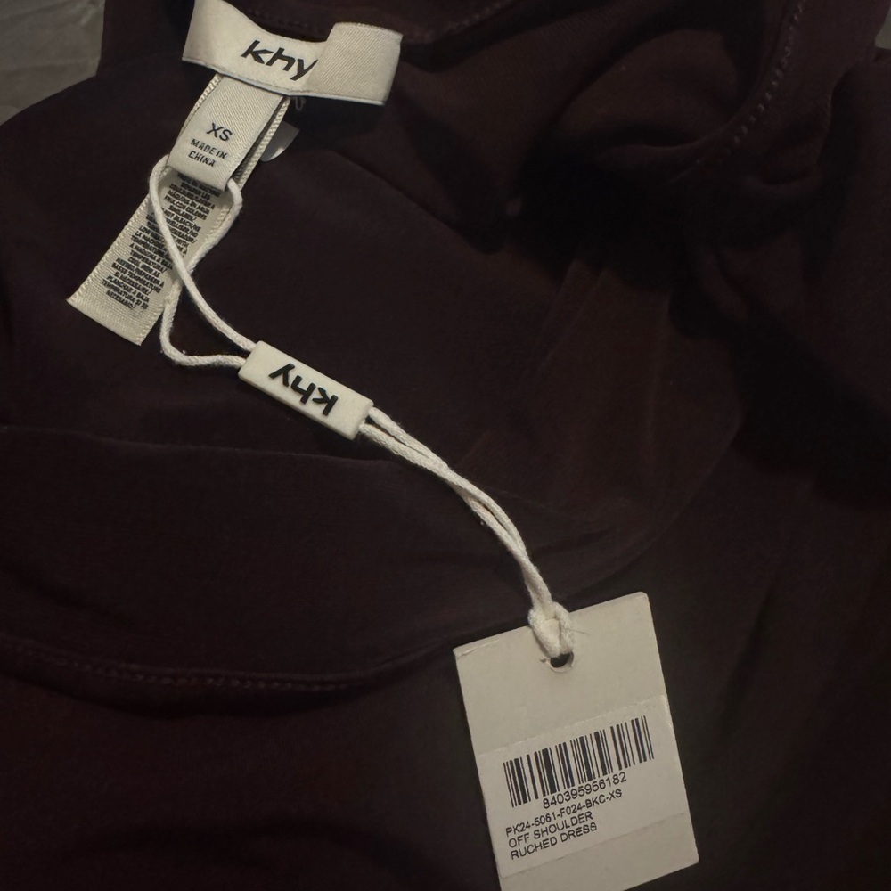 Khy Off-Shoulder Long Runched Dress BNWT - Picture 3 of 3